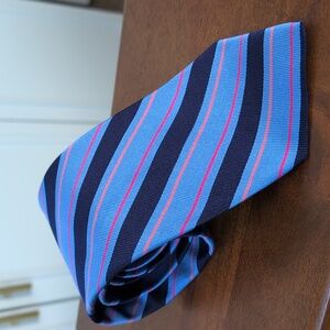 Brooks Brothers Blue Diagonal Striped Silk Tie